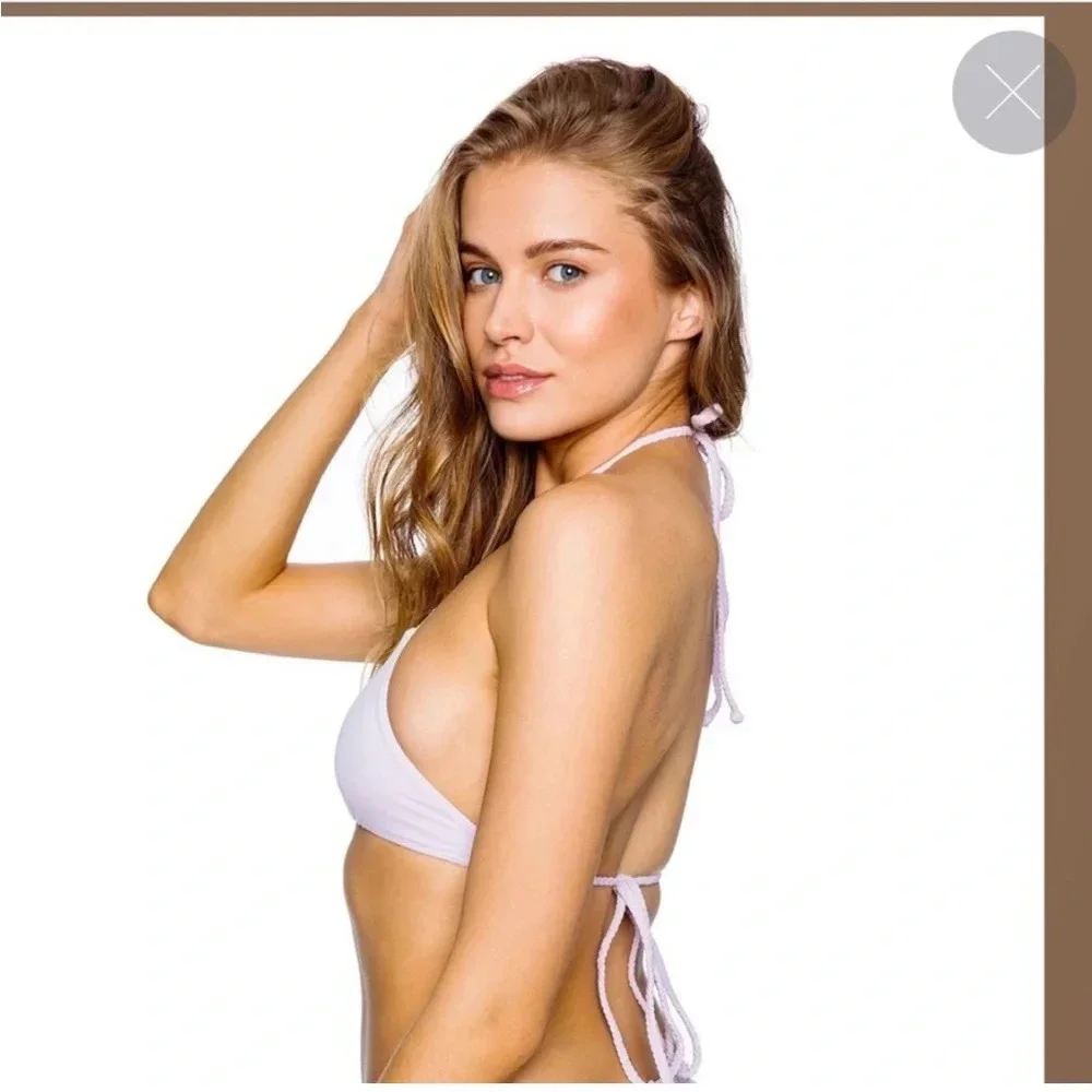 Frankie’s Bikinis Mimi Top in Lavender NWT size small